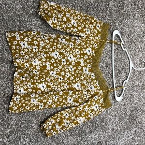 Mustard Yellow Off The Shoulder Top